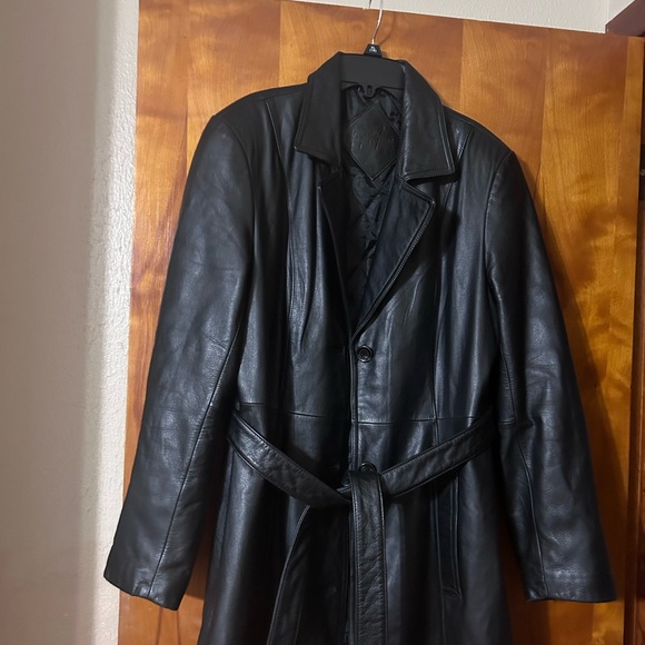 Jacqueline Ferrar leather long coat. Size M - Picture 2 of 7